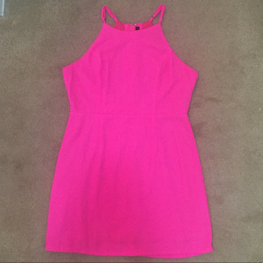 Hot pink dress